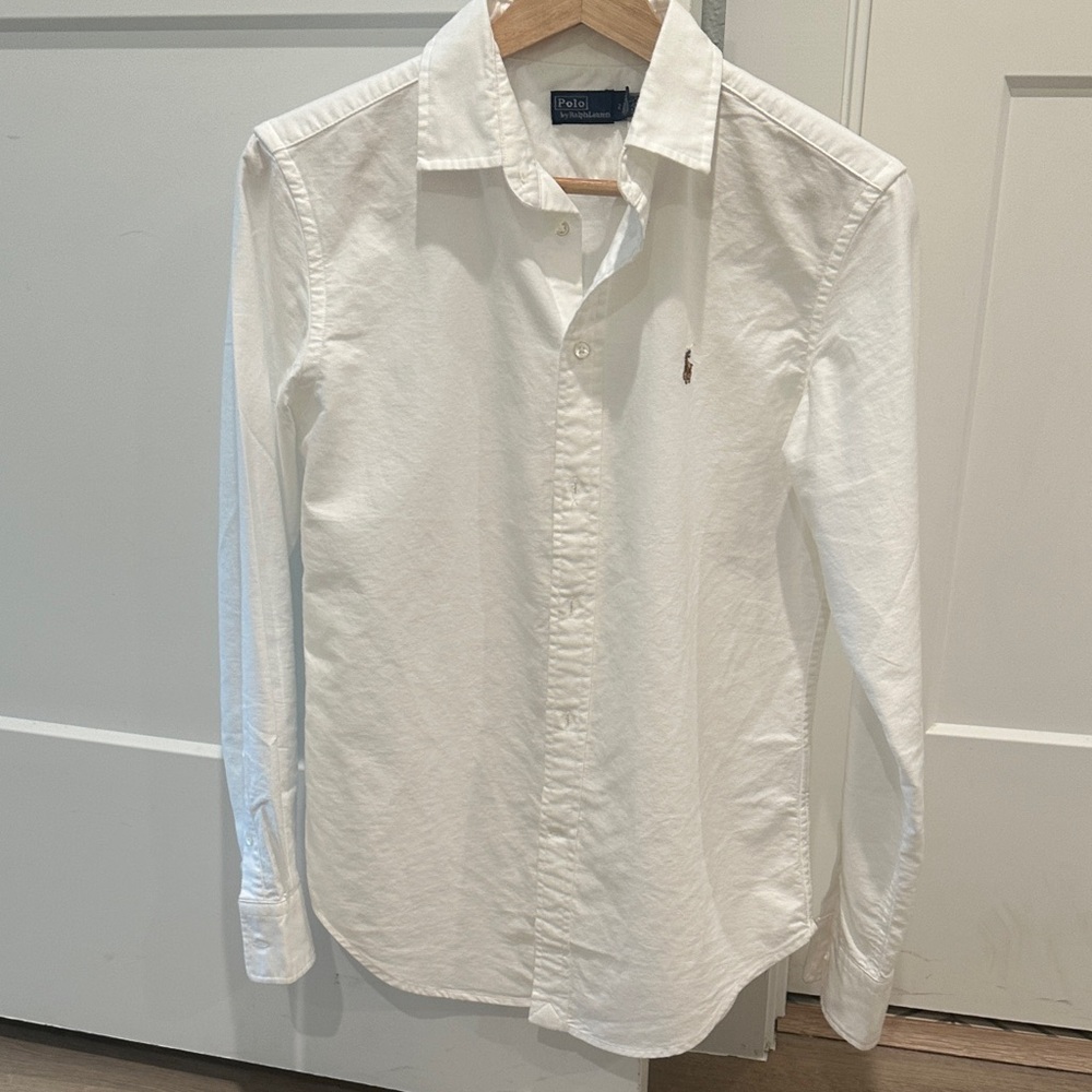 NWOT Polo by Ralph Lauren White Long-Sleeve Oxford Button-Down Shirt